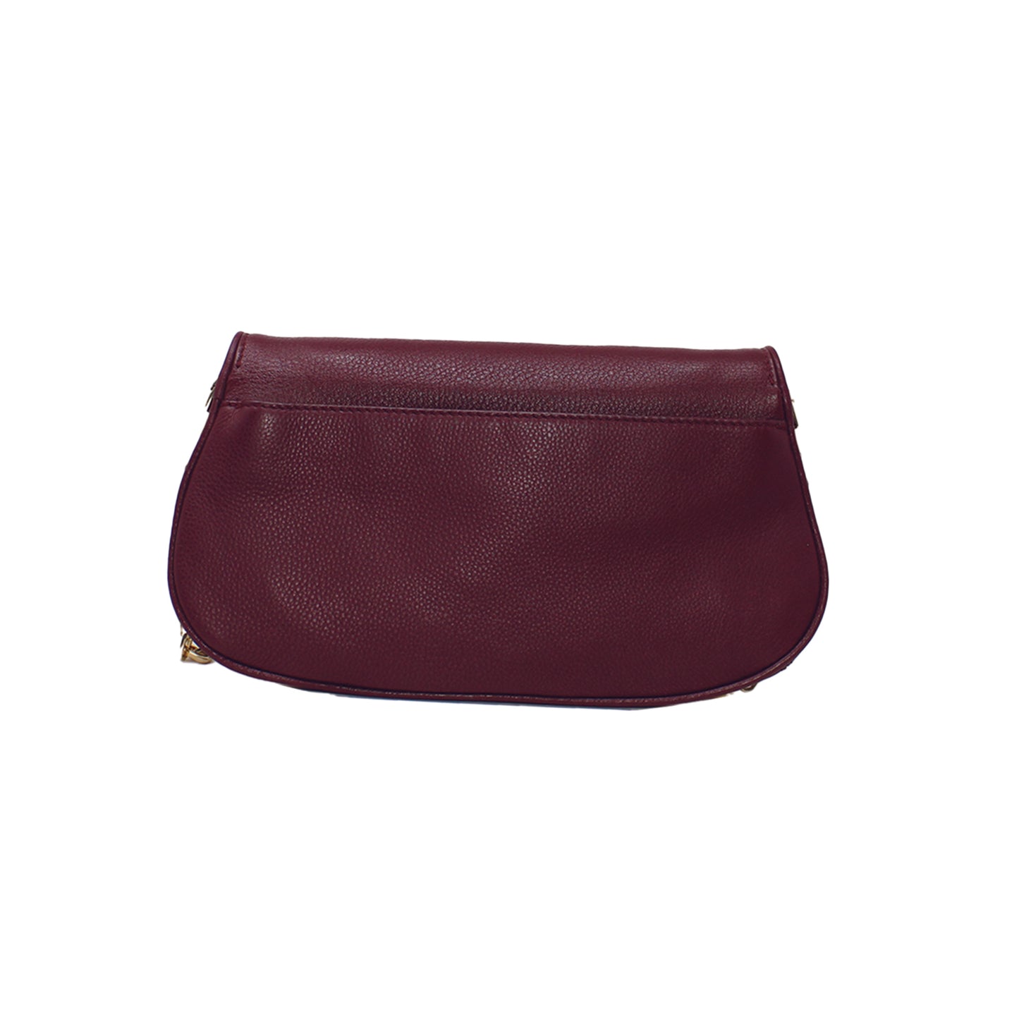 Tory Burch Burgandy Clutch Bag With Detachable Strap