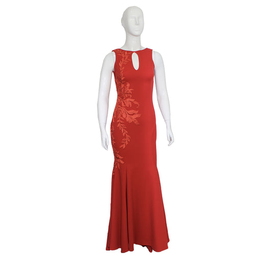 Red Mermaid Long Dress Talla 6