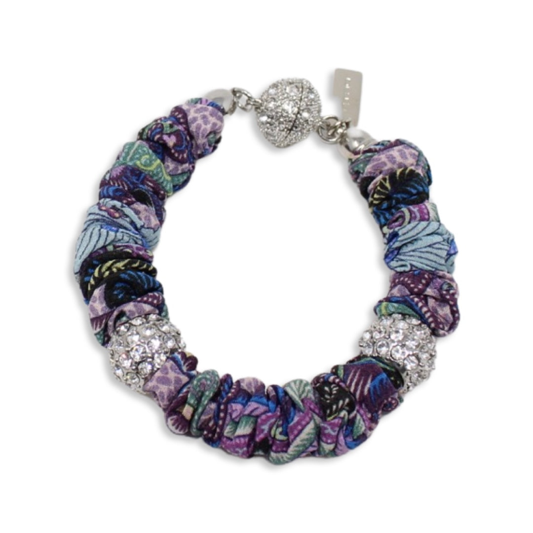 Etro Fabric/ Stones Necklace And Bracelet