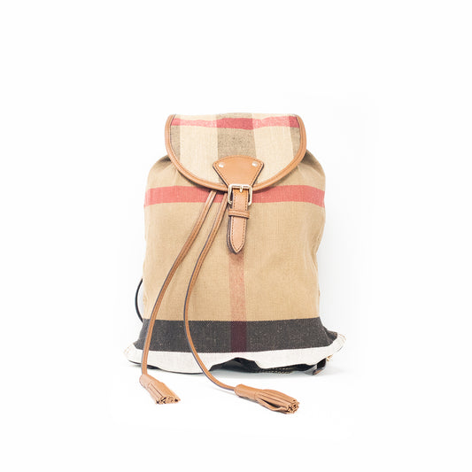 Burberry Chiltern House Check Canvas Backpack