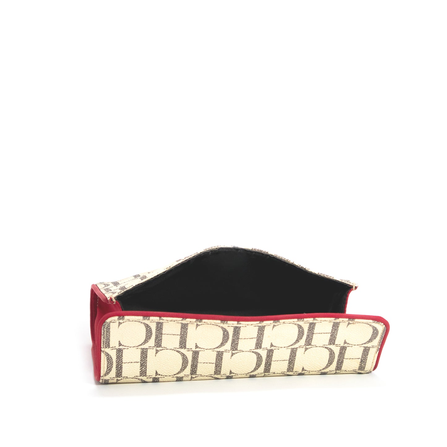 Carolina Herrera Monogram Coated Canvas Clutch