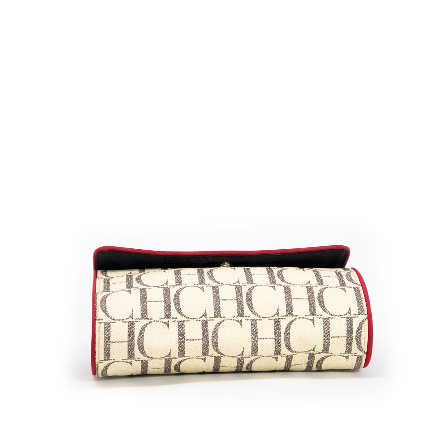 Carolina Herrera Monogram Coated Canvas Clutch