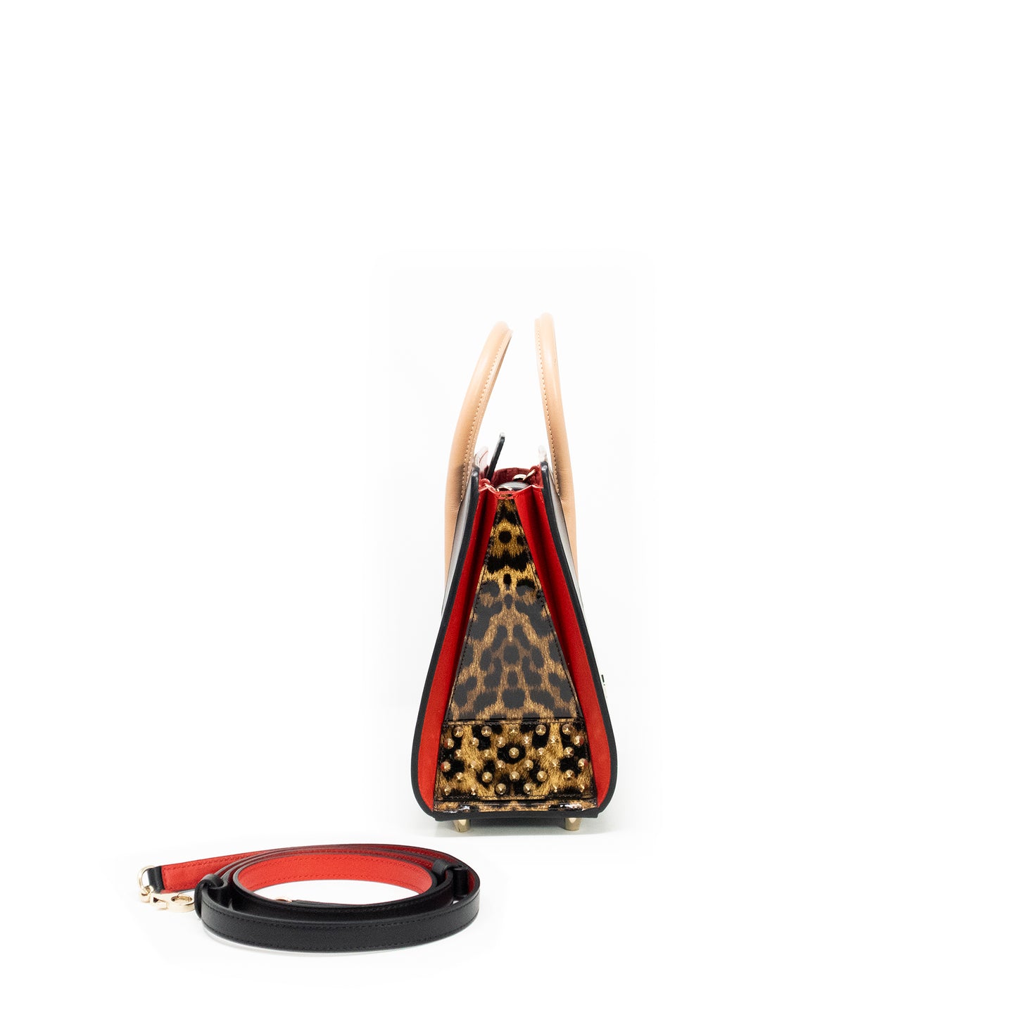 Christian Louboutin Paloma Spike Leopard Print Bag