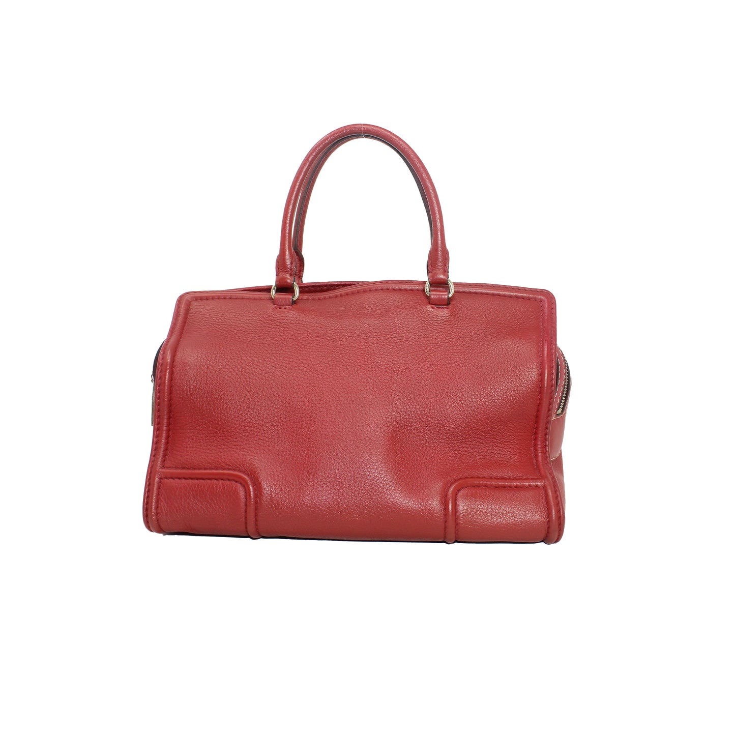 Carolina Herrera Red Leather Satchel 
Height  9"
Width 12"