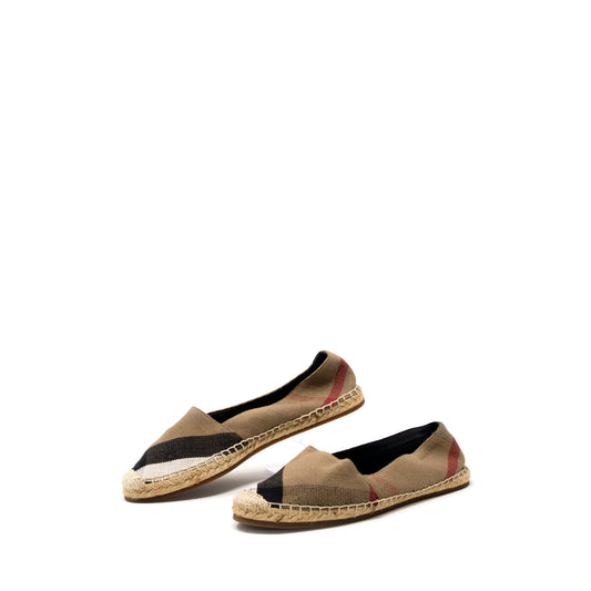 Burberry Plaid Print Espadrilles - T. 38