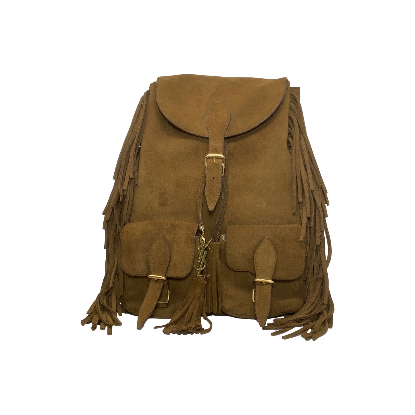 Yves Saint-Laurent Suede Fringe Festival Backpack Bag