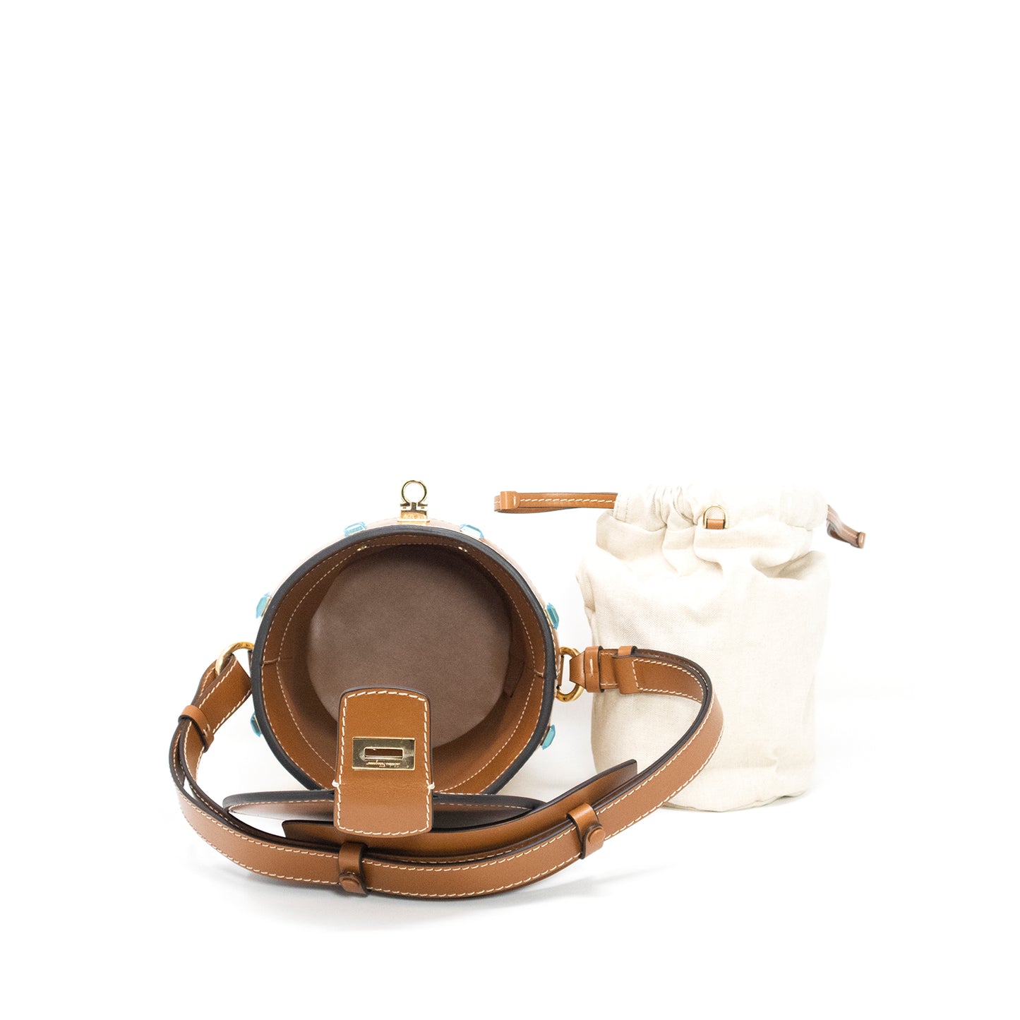 Salvatore Ferragamo Gancini Drawstring Bucket Bag