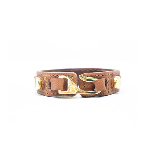 Tory Burch Double Wrap Logo Bracelet Light Brown