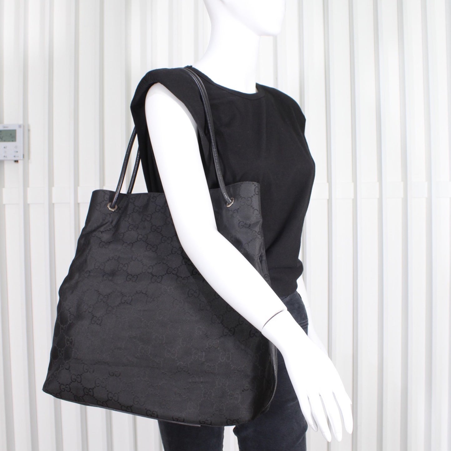 Gucci Canvas Tote Bag Black