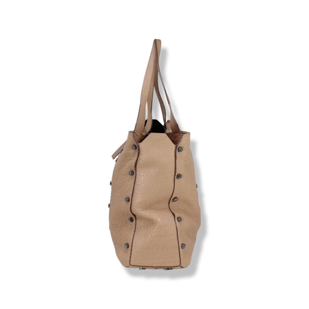 Jimmy Choo Shopper Grainy Leather Tote Beige with dustbag