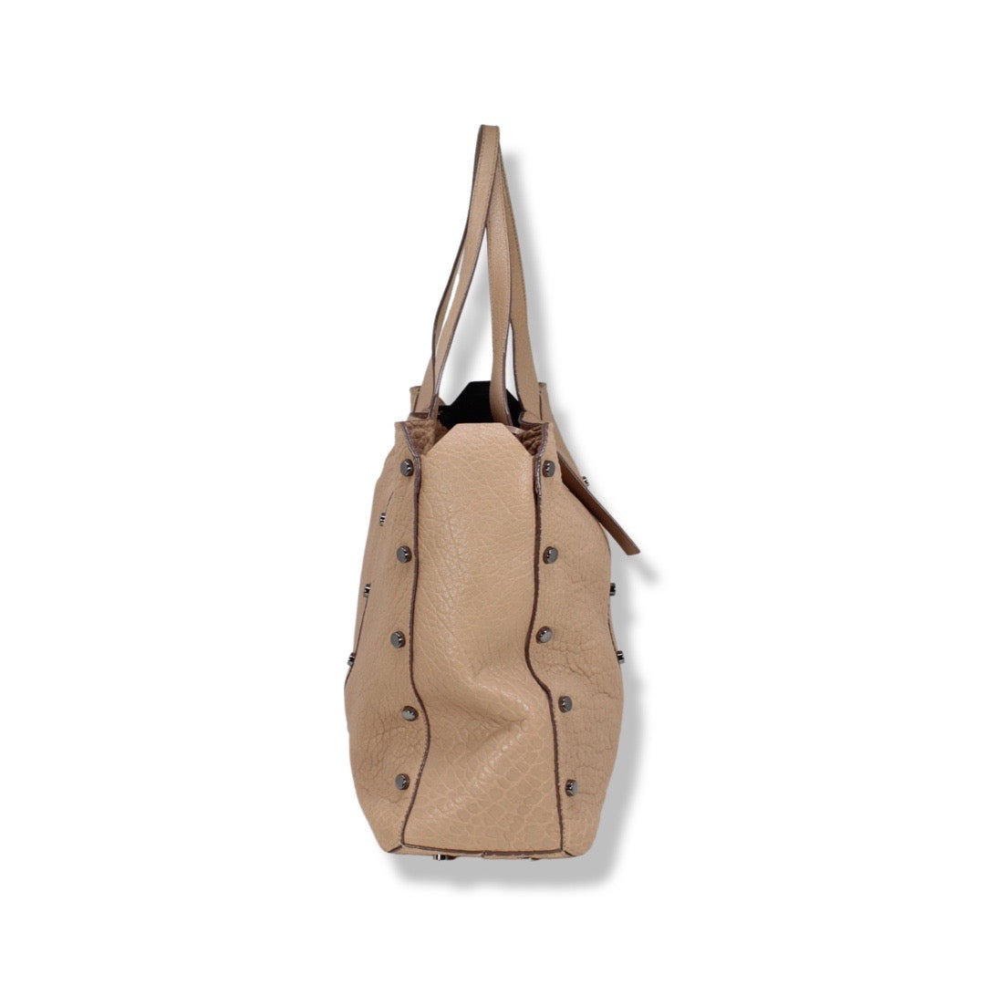 Jimmy Choo Shopper Grainy Leather Tote Beige with dustbag