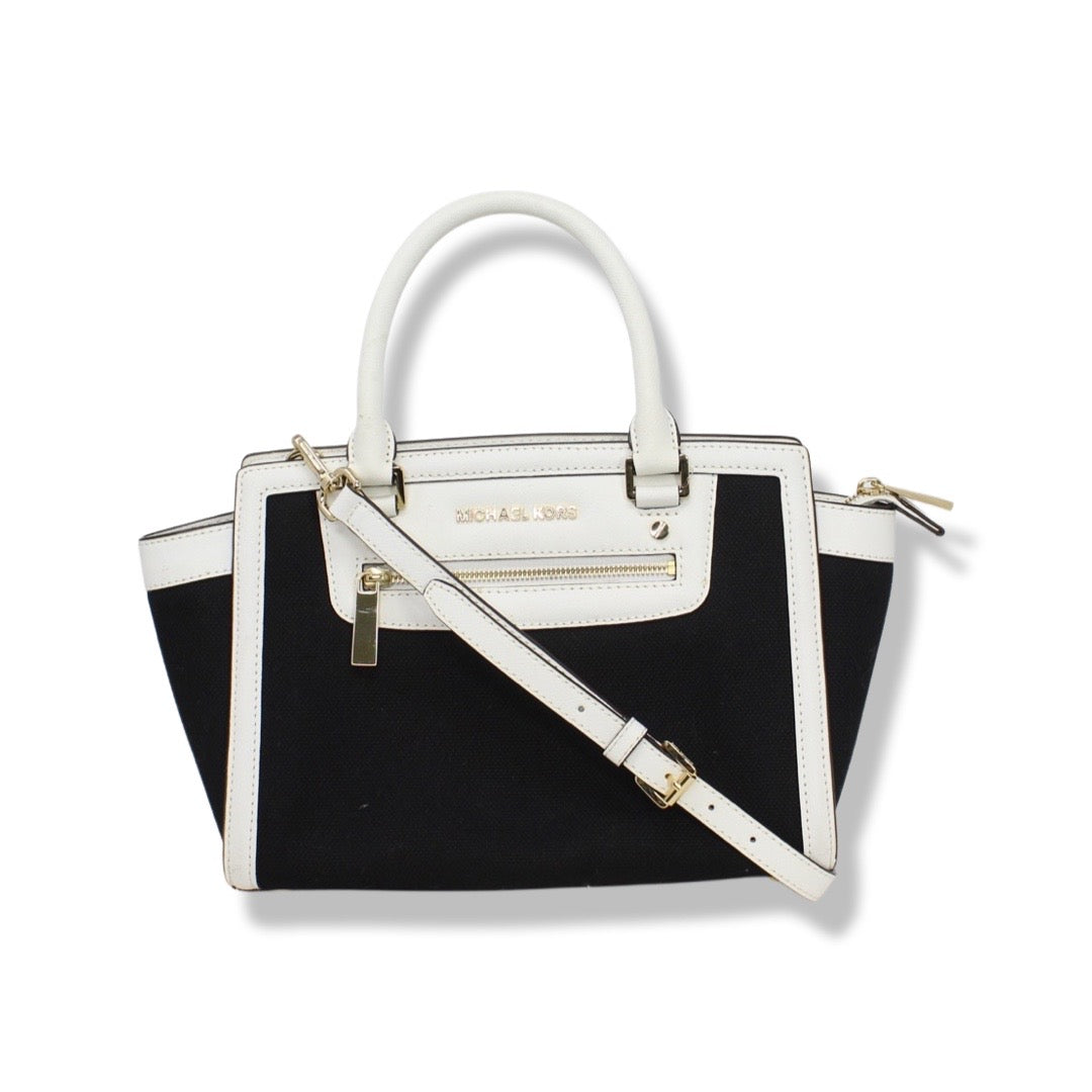 Michael Kors Satchel Bag Black And White