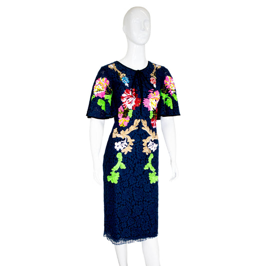 Romance Was Born - Embroidered Dress - Size S