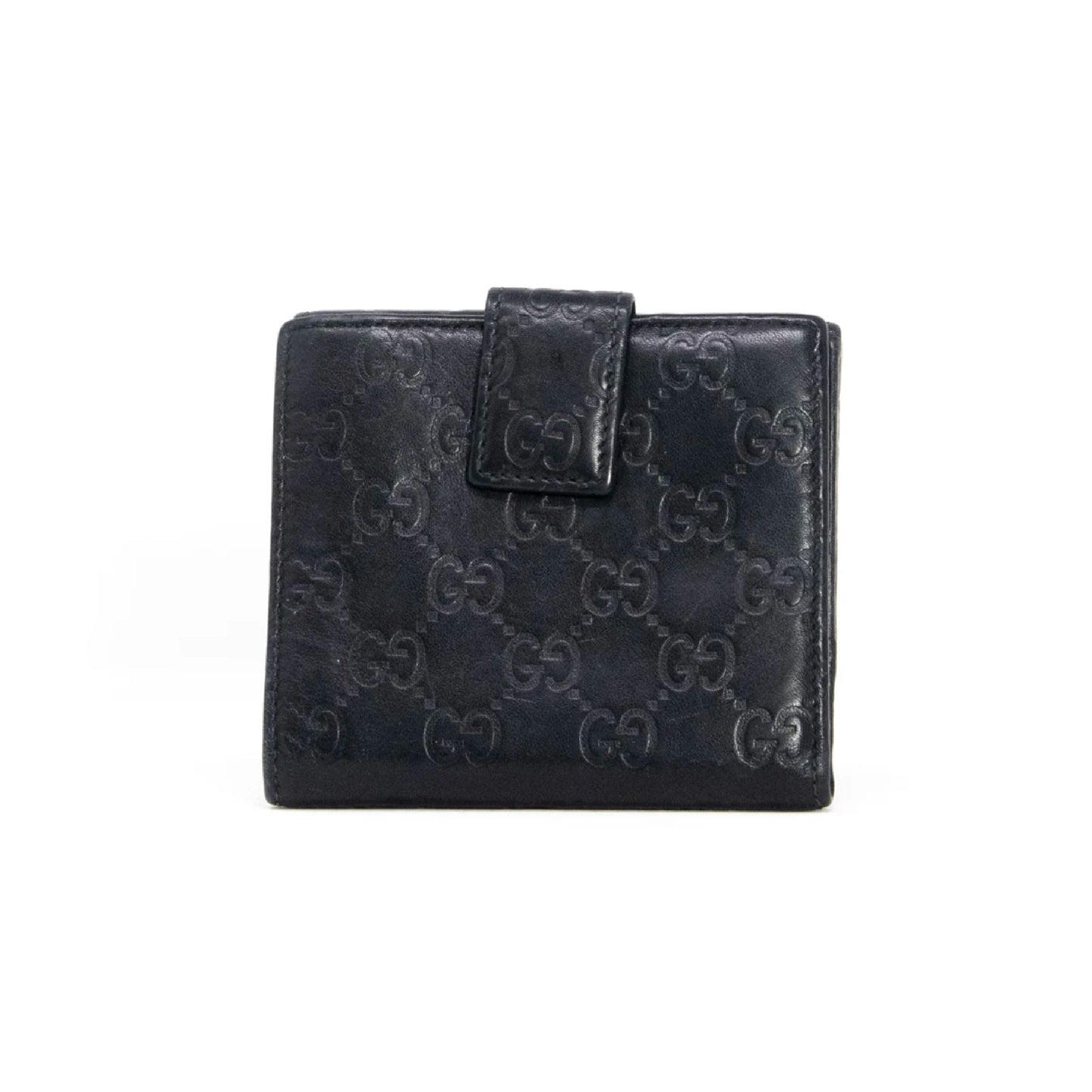 Gucci Guccissima Compact Wallet Black