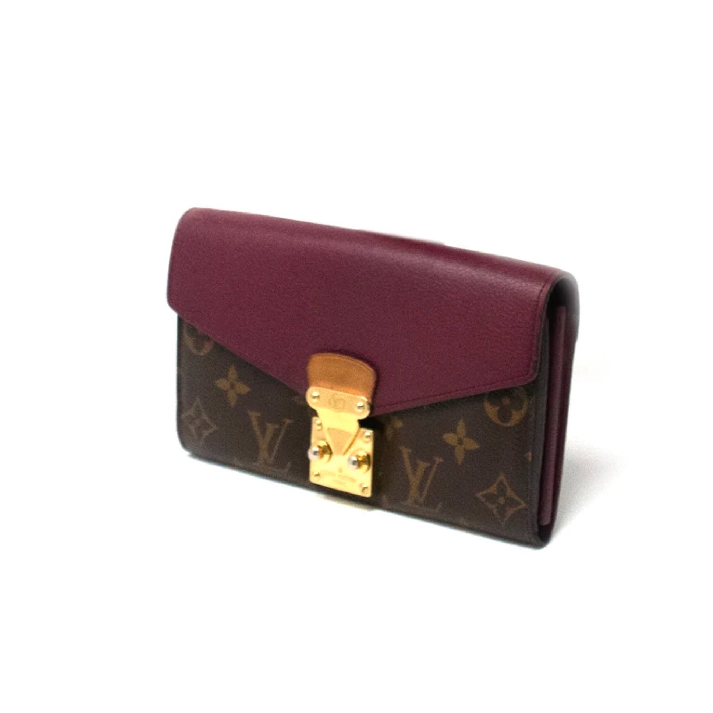 Auth Louis Vuitton Monogram Portefeuille Pallas Wallet Purple M58413 LV  8805G