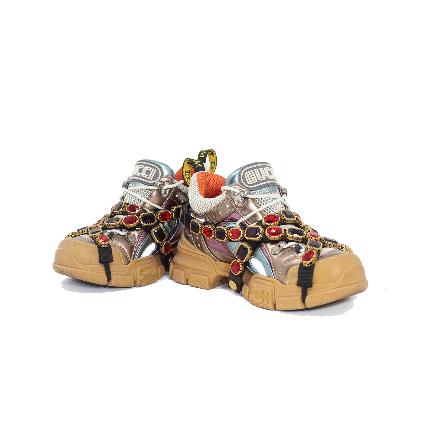 Gucci Flashtrek bejewled Sneakers Talla 37.5 
(removable stones)