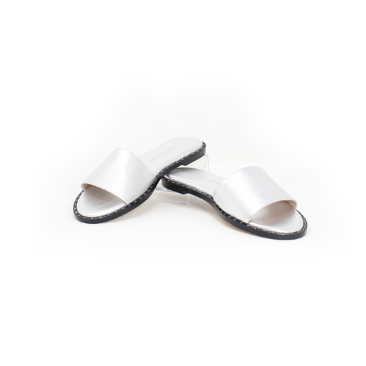 Charles David Trunk Flat Sandals Metallic Leather Tallas 6